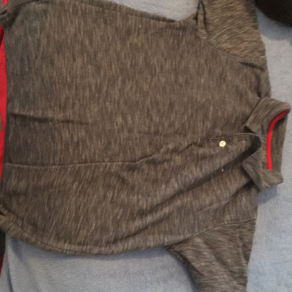 Gray polo T-shirt